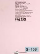 Graziano-Graziano SAG 210, Lathe Installation and Parts Lists Manual 1977-SAG 210-01